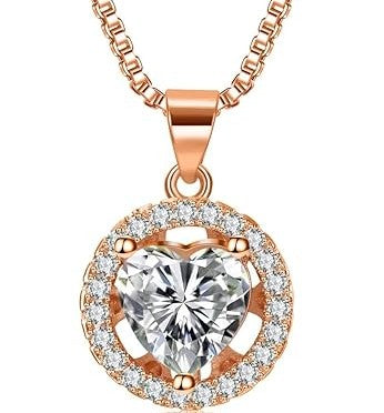 4 Pieces Rose Gold Women's Watch Necklace Earring Bracelet Birthday Gifts for Women's Jewelry Sets for Wife, Girlfriend & Mom